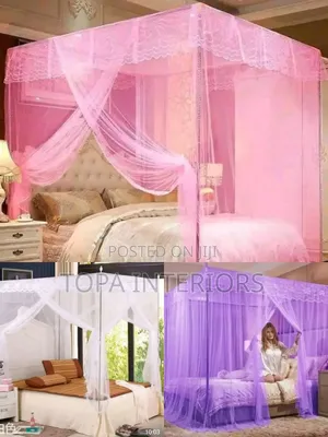 Lightweight 4-Poster Meshed Mosquito Bed Nets