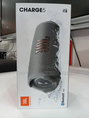 This Is a JBL Charge 5 Portable Bluetooth Speaker in Black.