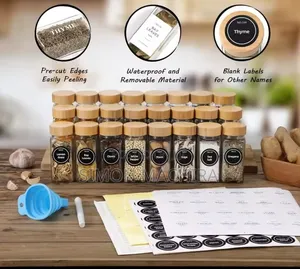 16pcs Glass Storage Jars / Spice Jars / Seasoning Set