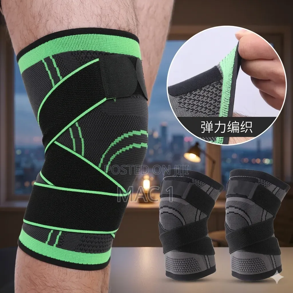 Adjustable Compression Knee Support Sleeve With Straps