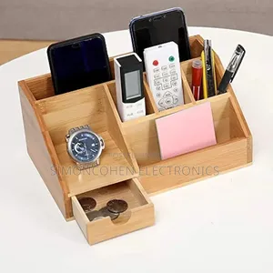 Wooden Bamboo Desk Organizer for Table - Home, Office, School