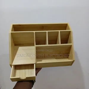 Wooden Bamboo Desk Organizer for Table - Home, Office, School