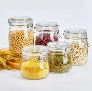 500ml Airtight Clip Glass Jar