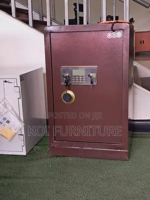 Office Safe : 80kg Heavy-duty Brown Steel Fireproof Safe