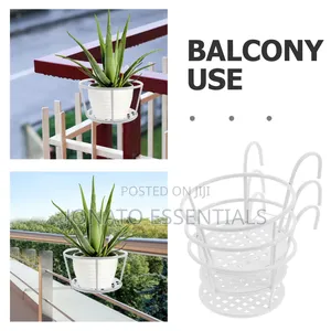 2pc Hanging Balcony Plant Holder Railing Flower Pot Stand