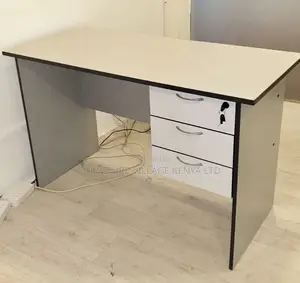 Customized Brown Study Space Desk With Drawers