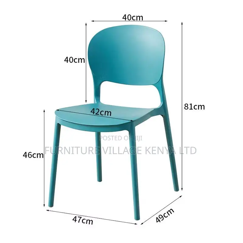 Outdoor Modern Stackable Dining Armless Chair