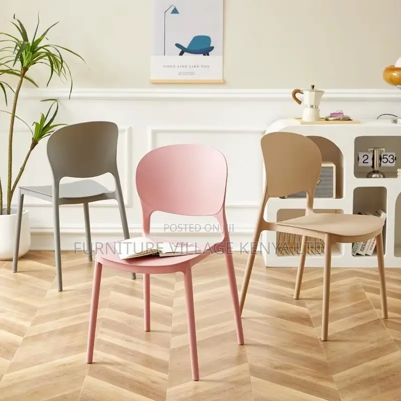 Outdoor Modern Stackable Dining Armless Chair
