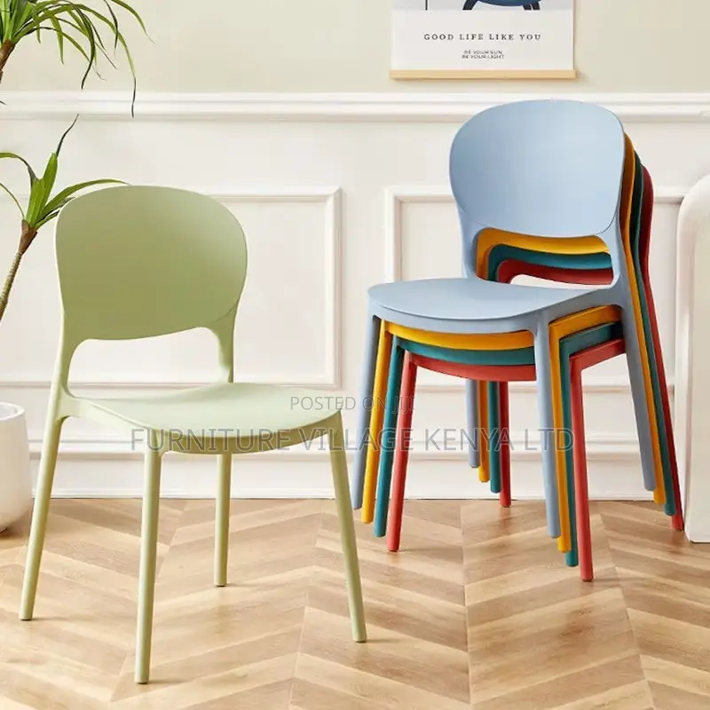 Outdoor Modern Stackable Dining Armless Chair