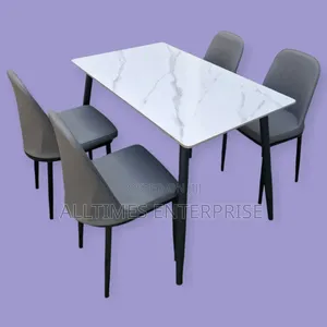 Modern 4 Sitter Executive Top Glass Dinning Table