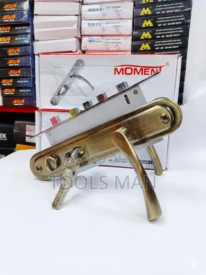 Moment Heavy Duty 4-Bolt Antique Main Door Lock With 4 Keys.