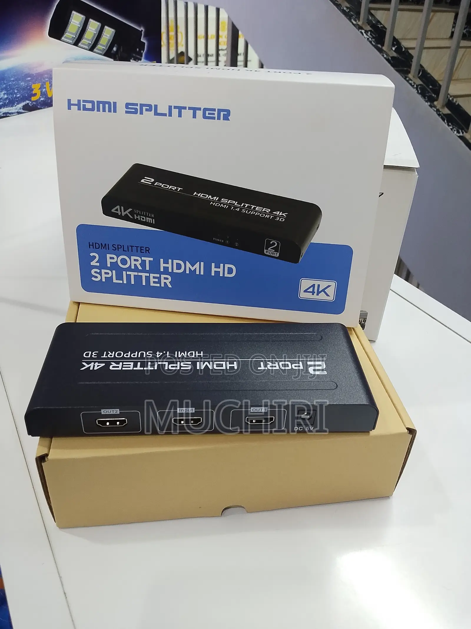2 Way Hdmi Splitter 1x2 Uhd Display Adapter