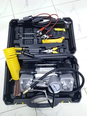 12v Portable Tire Pump Repair Kit Emergency Air Compressor