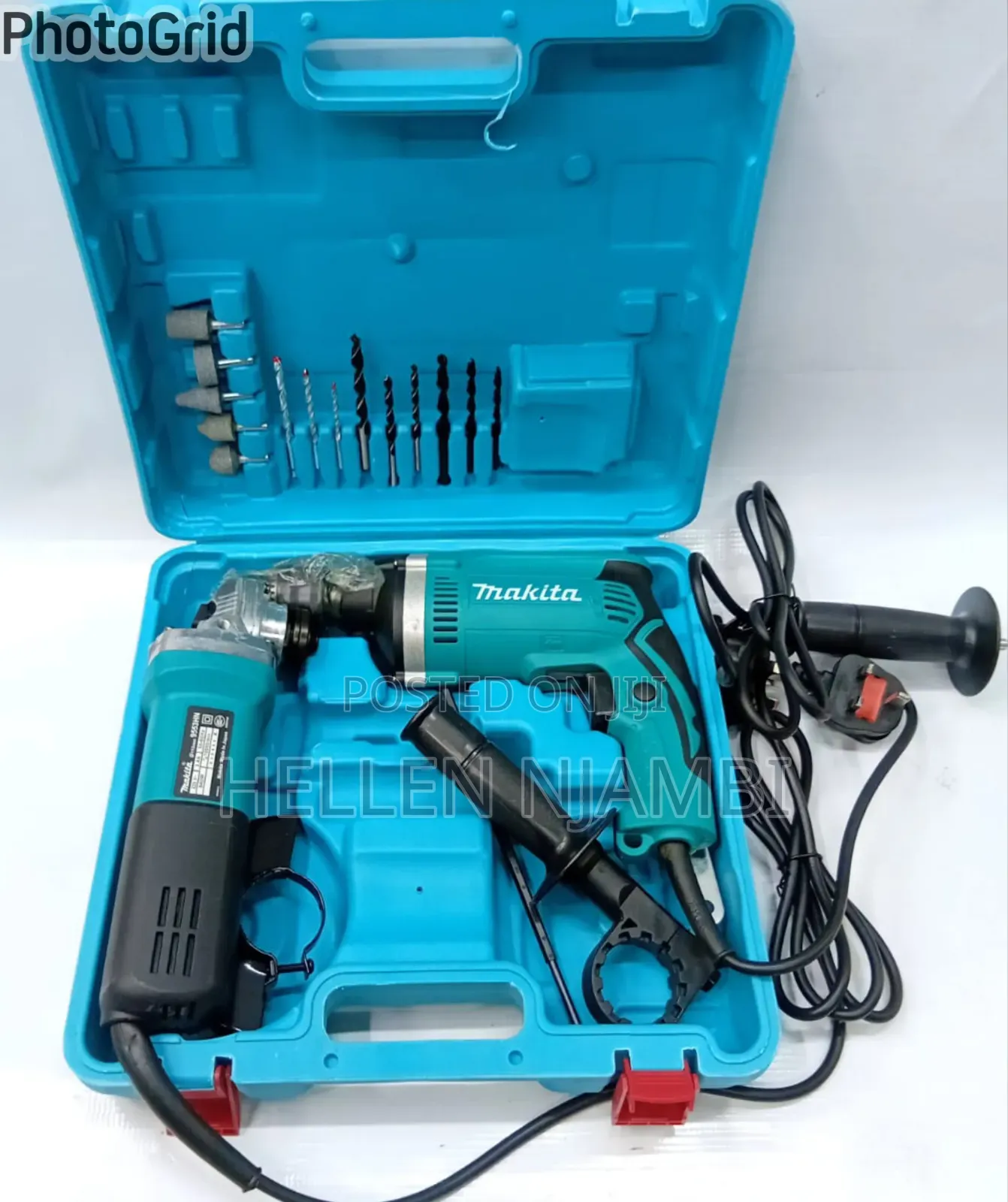 Makita Combo Set- With 4" Grinder and Impact Drill