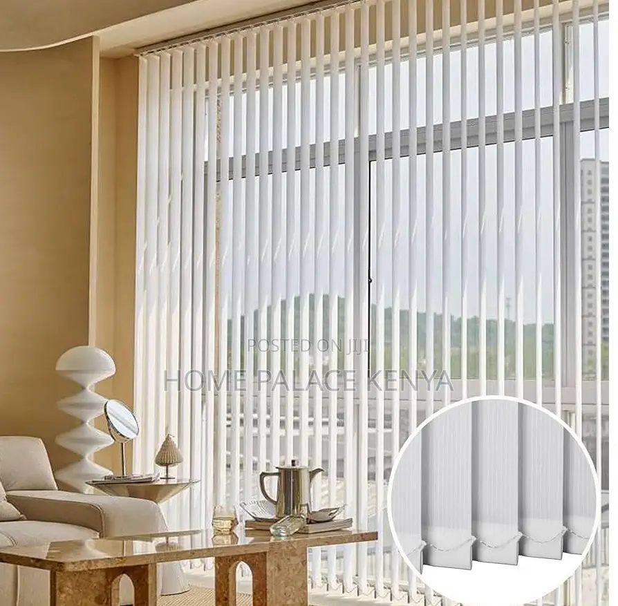 Window Blinds: Polyester Fireproof Vertical Blinds Shades