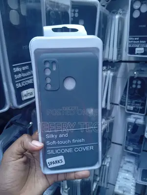 Tecno Spark 5 Grey Smooth Grip and Shock Absorption