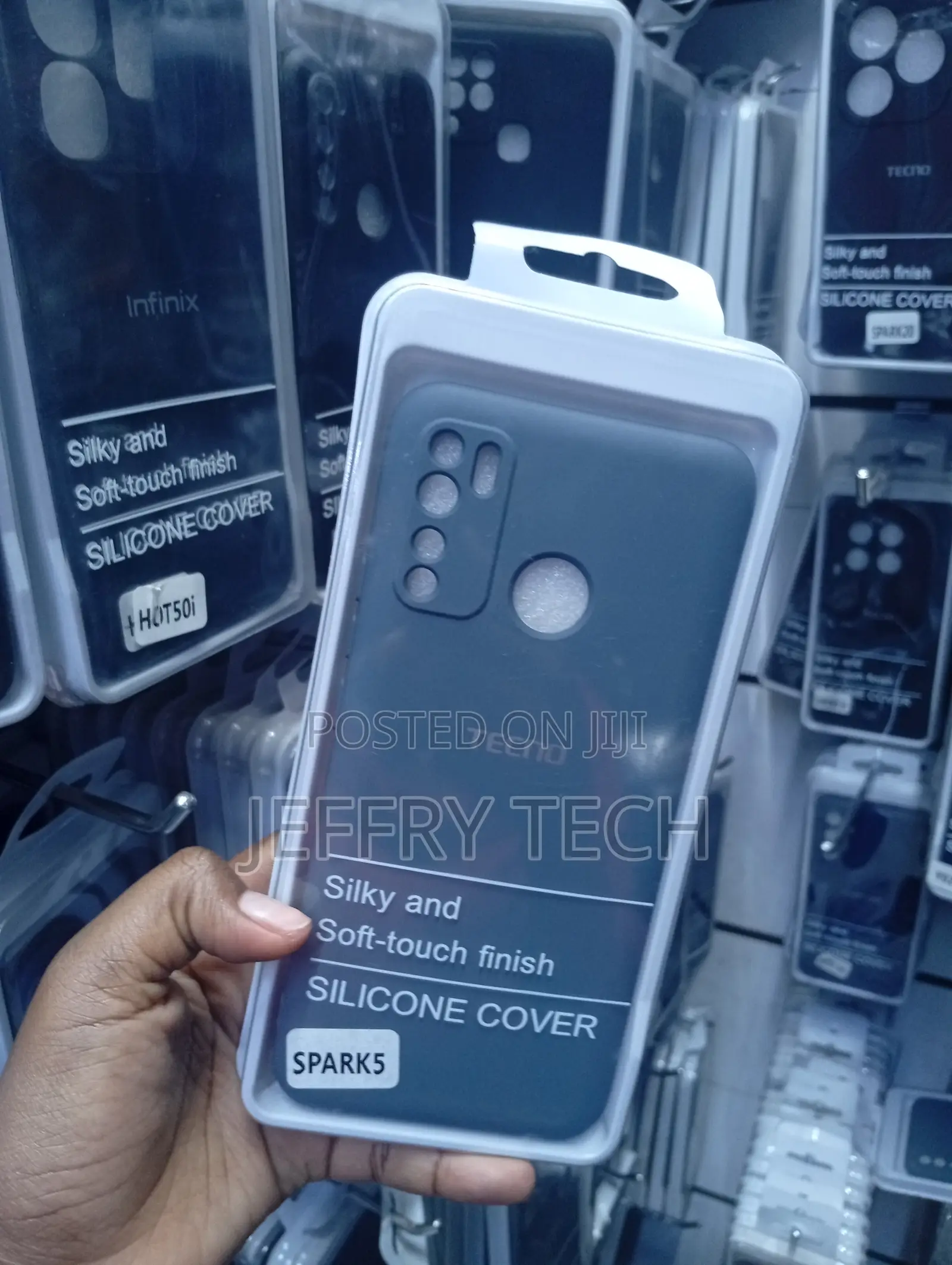 Tecno Spark 5 Grey Smooth Grip and Shock Absorption