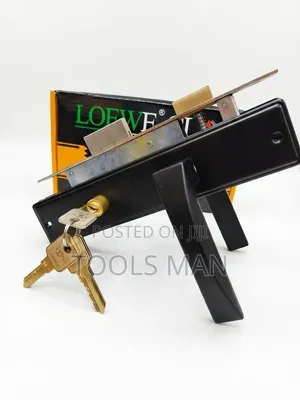 Loewe Heavy Duty Mortise Door Lock Set With 3 Keys - Matte Black.