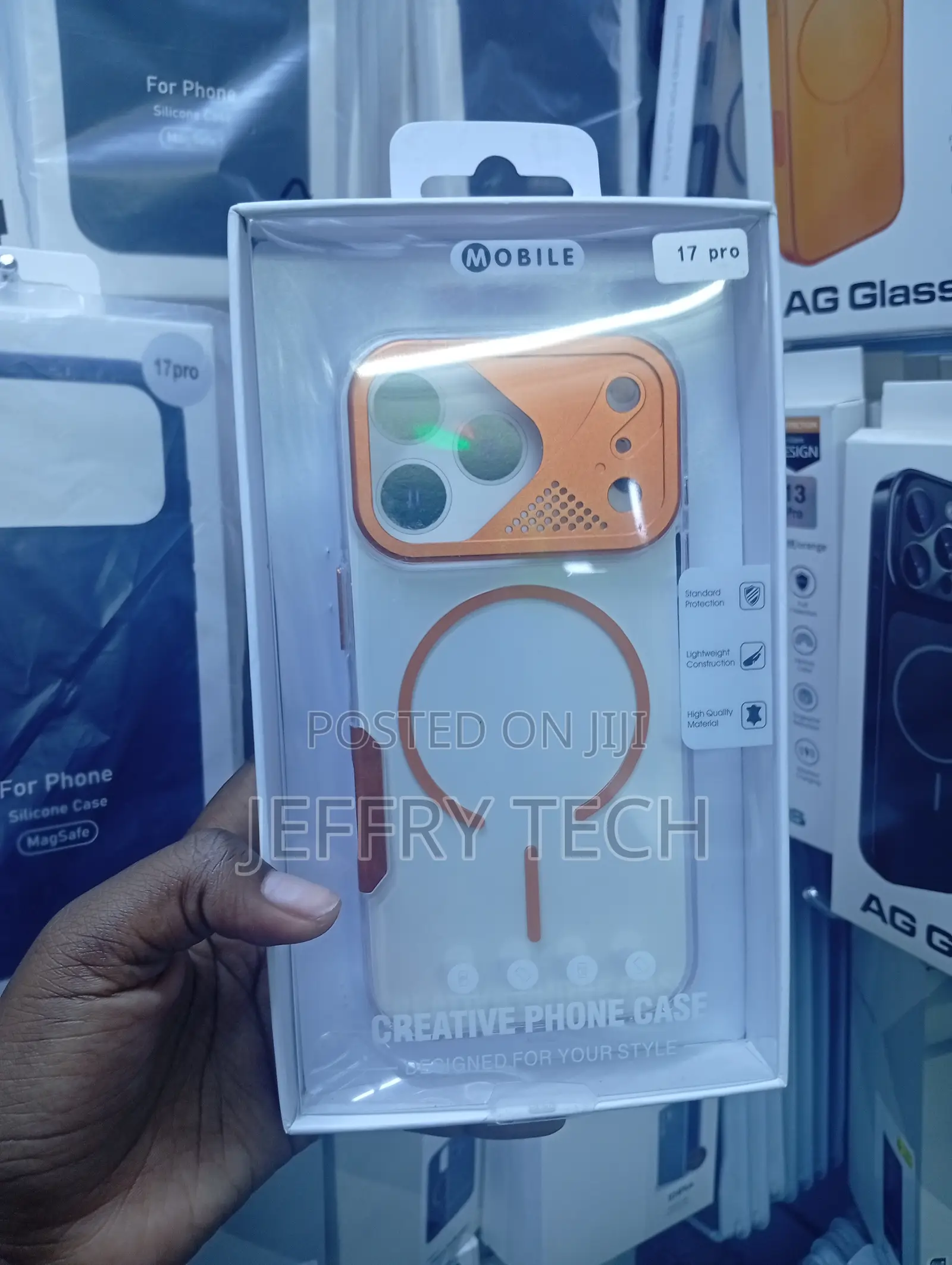 iPhone 17 Pro/Pro Max, Featuring a Orange Camera Frame Case