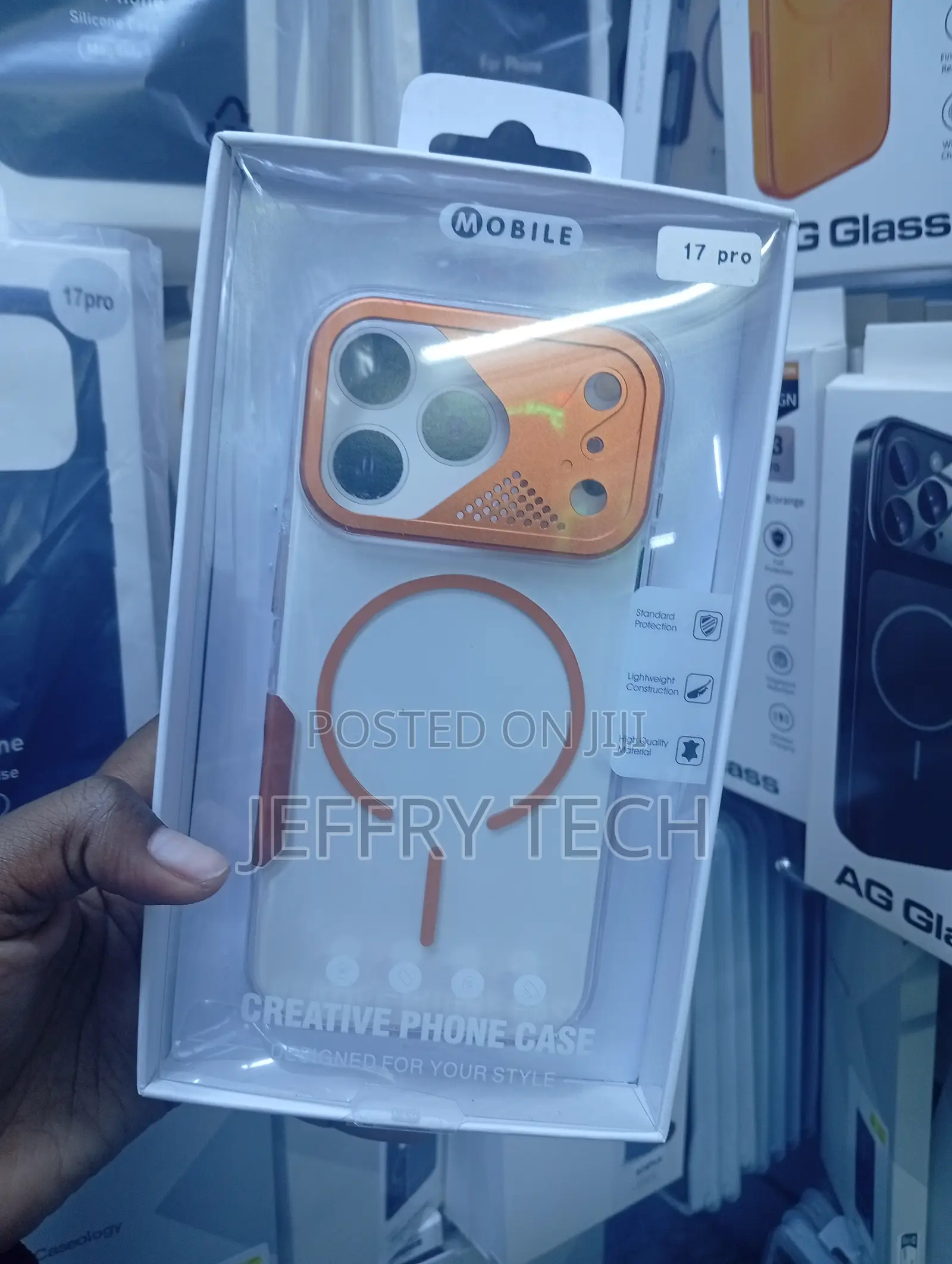 iPhone 17 Pro/Pro Max, Featuring a Orange Camera Frame Case