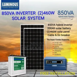 850va Hybrid Inverter - 200ah Wet Tubular Battery - (2)460w Solar Kit
