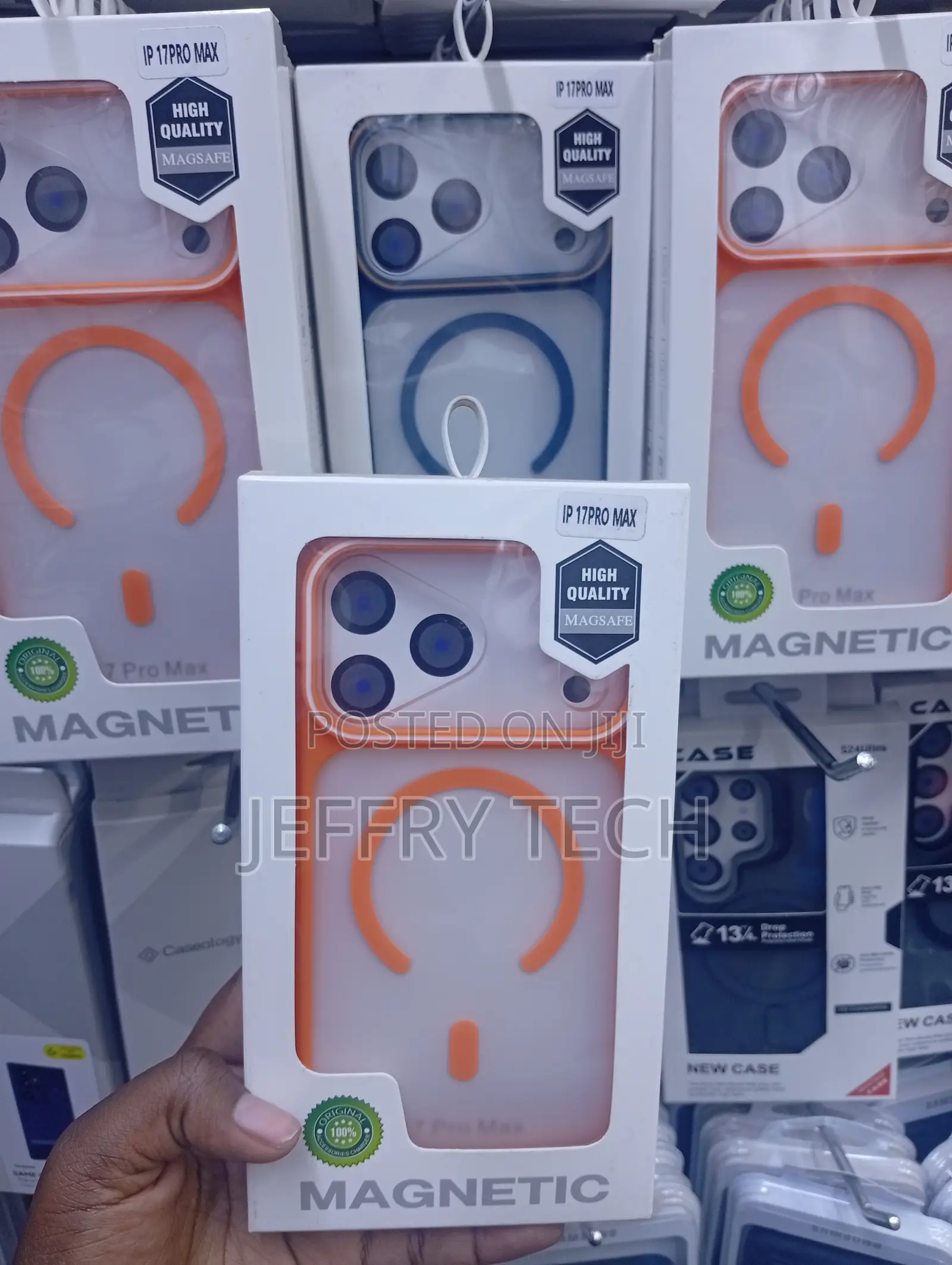 iPhone 17 Pro Max in Orange Silicon Case
