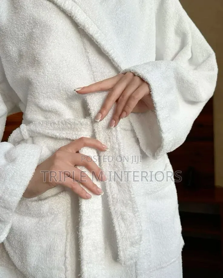 Classic White Wrap-Around Hotel Robes