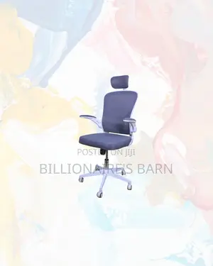 Modern White Ergonomic Office Chair Flip Up Arms Adjustable Headrest