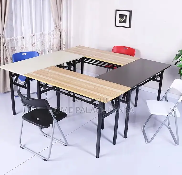 Study Table: Long Training Table With Foldable Design