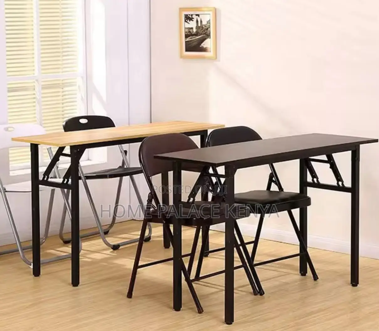 Study Table: Long Training Table With Foldable Design