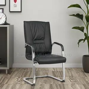 Chrome Base Leather Guest Visitor Chair
