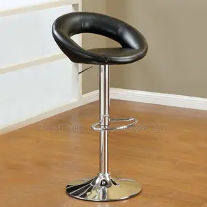 Round Imported Leather Reception Counter Stool