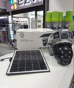 V380 Dual Lens PTZ Solar Camera Outdoor Monitoring System