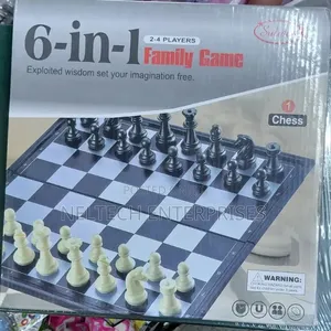 6 in 1 Family Game Chess, Backgammon, Chinese Checkers Etc