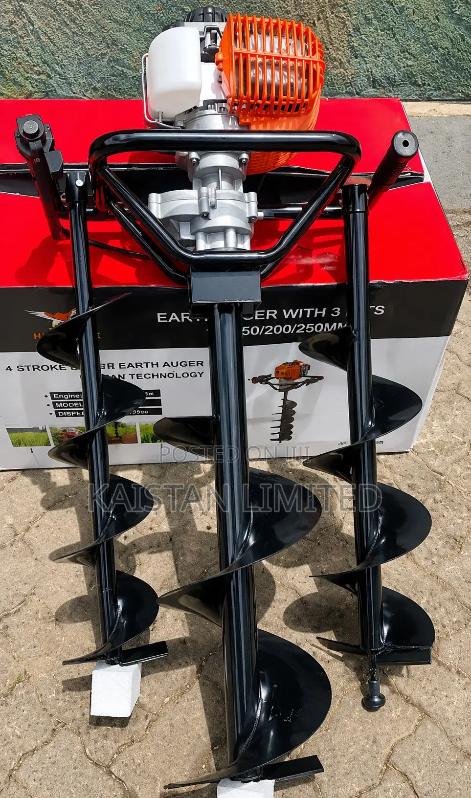 Hawk King 2-Stroke Earth Auger With 3 Bits Powerful Petrol Hole Digger