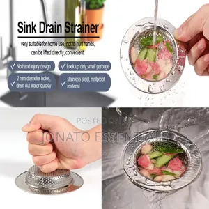 2pcs Stainless Steel Kitchen Sink Drain Strainer Mesh Filter Set