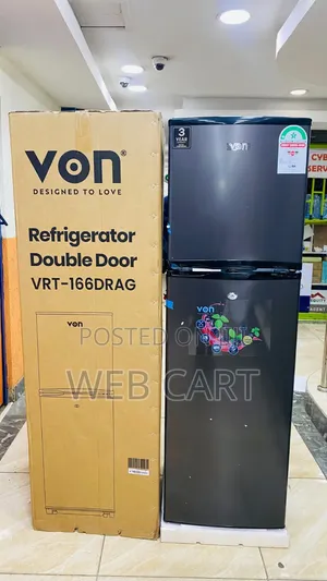 Von 166l Double Door Refrigerator