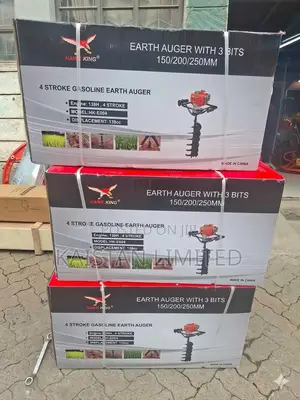 King 139cc 4-Stroke Earth Auger Machine With 3 Drill Bits