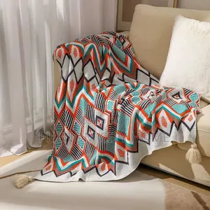 Nordic Boho Knitted Throwblankets