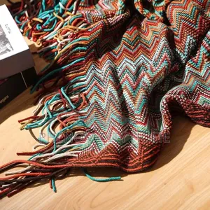 New Tassel Bohemian Pattern Throwblanket