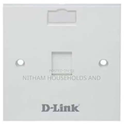 D-Link NFP-0whi11 Single Faceplate With Shutter and Id Plate – White