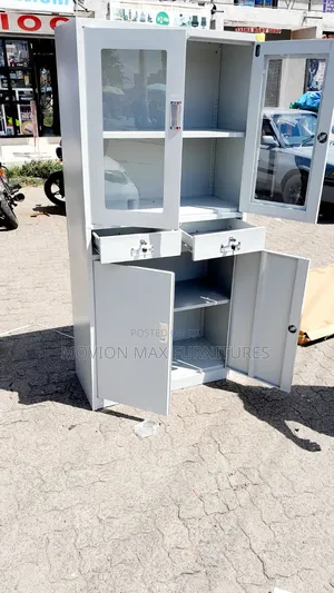 Half Glass Dinning Cabinet