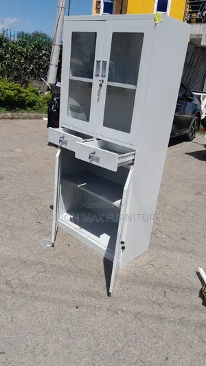 Half Glass Lockable File Cabinet