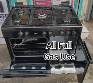 5 Burner - Von Cooker 60*90 Plus Gas Compartment ((Black)