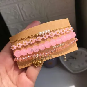 3-5 PCS Stack Bracelets, Glass Beads