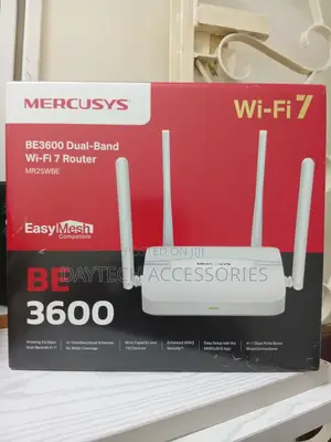 This Is a Mercusys Mr25wbe Be3600 Dual-Band Wi-Fi 7 Router.
