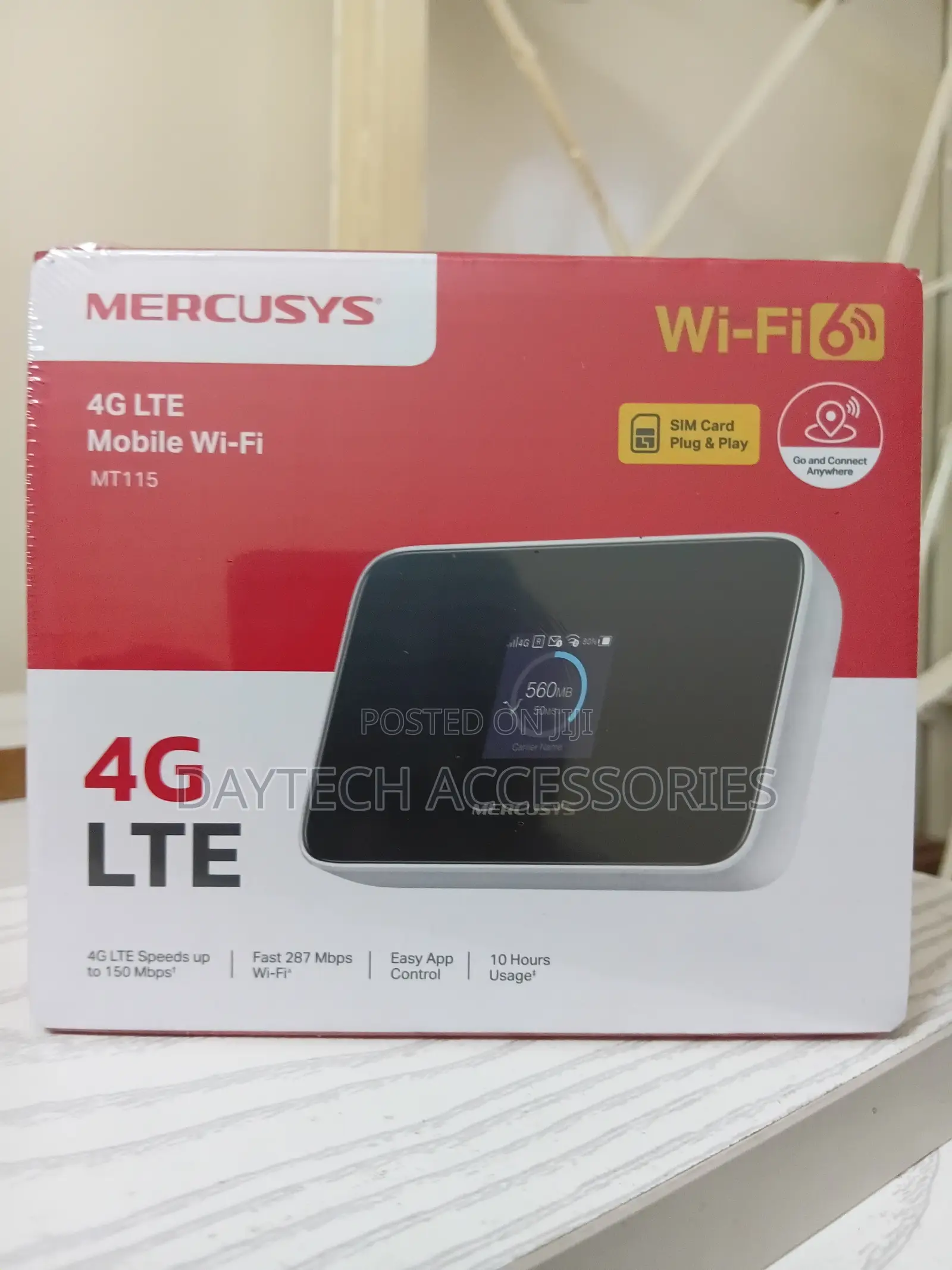 Mercusys Mt115 150mbps 4g Lte Mobile Wifi Router - Black