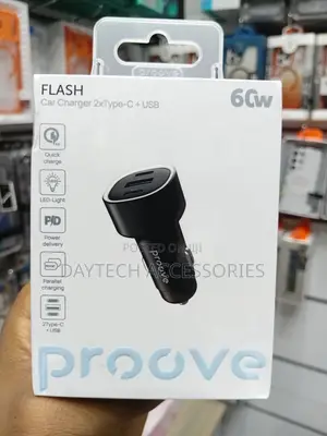 Car Charger Proove Flash 60w (2*Type-C + Usb)
