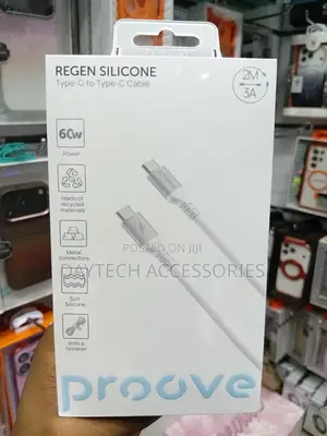 This Is a Proove 2m Regen Silicone Type-C to Type-C Cable in White