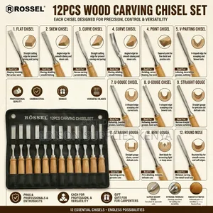 Chisels Wood Carving Set 12pcs Precision Woodworking Heavy Duty